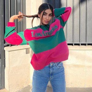 🆕 ZARA "LOS ANGELES" POLO SWEATSHIRT